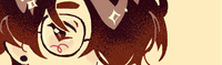 A line-drawing with a chunky graphic quality to it.  It's some sort of portrait, but most of the image is cut off, so all that can really be seen is a horizontal slice of the character's face, with faer eye roughly centred.